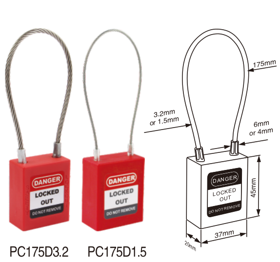 Padlock Safety Cable
