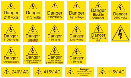 ELECTRICAL SAFETY LABELS